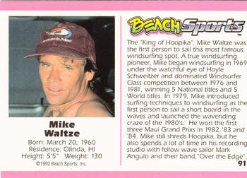 1992 Beach Sports #91 Mike Waltze Back